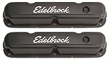 Edelbrock 4473 Signature Series Valve Cover Chrysler 318-360 Low Profile Chrome w/ Black Finish Signature Series Valve Cover