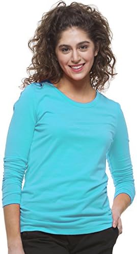 Healing Hands Scrubs Melissa 5047 Knit Long Sleeve Underscrub Tee Shirt- Turquoise- M
