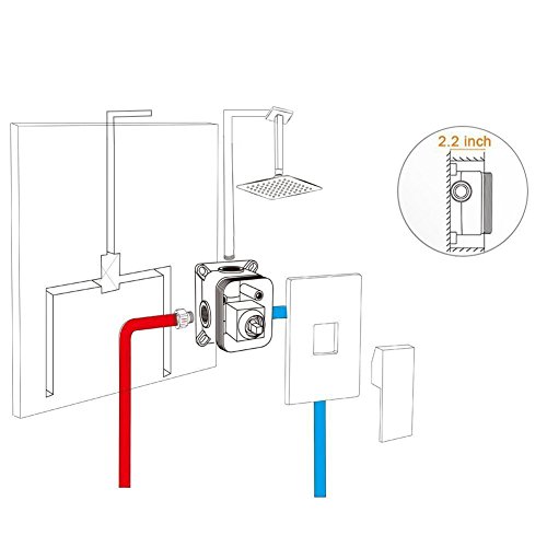 image for Artbath Modern Round Shower Valve and Trim Kit Combo Concealed Brass S
