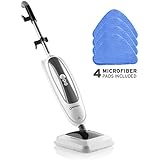 Reliable Steamboy Pro 300CU 3-in-1 Steam and Scrub Mop Bundled with SMP1-2 Microfiber Pads, 1500W, Fast Heat-up, 2.4 Cup Water Capacity, Heavy-Duty Tile Scrubber, Carpet Hardwood Laminate Steam Mop