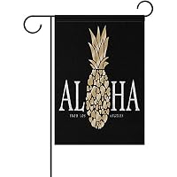 Starotor Garden Flag Summer Pineapple Hawaii Aloha Spring Summer Yard Outdoor Decorative 12 x 18 Inch