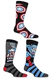 SockShop Men's 3 Pair Marvel Captain America Mix Cotton Socks 7-12 Assorted