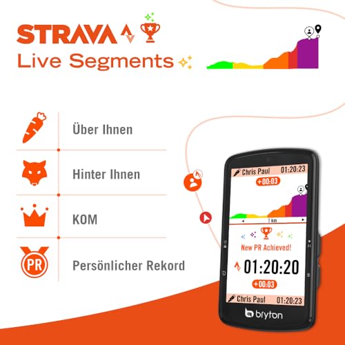 Bryton Rider S810 GPS Bike Computer with 3.5 Inch Colour Touch Screen, 50 Hours Battery Life, Offline Europe Map, Navigation with Turn Notes, Waterproof, ANT+/BLE Connectivity