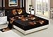 Bednlinens Luxury 4 Piece Sheet Set 3d Lion Pride Print King Size Black/Brown (LIONPRIDE-Y15)