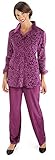 Collections Etc Women's Pattern Velour Tunic Big Shirt & Matching Pant Set