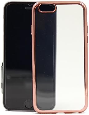JAYHU [Crystal Clear Cushion] iPhone 6/6S Case Bumper (4.7 Inch)[Scratch Resistant] Seamless integrated Shock-Absorbing Cover Cases Hard Back Panel B3(Rose Glod)
