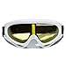 MIGAGA UV Protection Ski Goggles Outdoor Sports Unisex Ski Glasses CS Army Tactical Military Eyewear Windproof Snowmobile Bicycle Motorcycle Protective Glasses with Adjustable Straps (White)