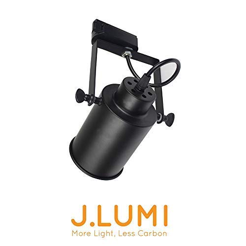 J.LUMI TRK6003 Track Light Head Plymouth, Vintage dÃ©cor Light, 120V AC, E26 lamp Holder, uses PAR20 or A19 LED Bulbs, Compatible Track Rail RAL3002 (Bulb and Track Rail NOT Included)