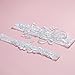 Slocyclub Lovely Women Ivory Bridal Garter with Pearl Lace Garter Set