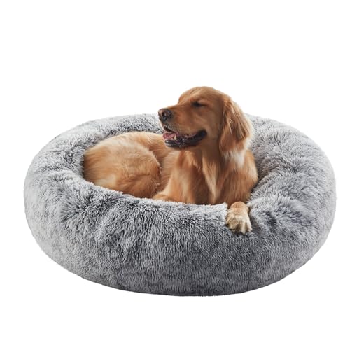 BedStill Faux Fur Donut Dog Bed