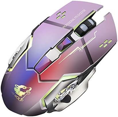 Mice - Hot Rechargeable X8 Wireless Silent LED Backlit USB Optical Ergonomic Gaming Mouse PC Computer Mouse for iMac pro MacBook/Laptop (C)