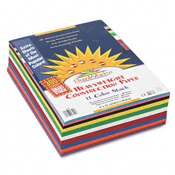 SunWorks Construction Paper Smart-Stack PAPER,CNST,9X12,300PK,AST DPC4700B (Pack of10)