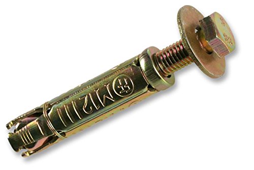 Duratool LB640 M6 x 40mm x 50mm Masonry Anchor Loose Bolts, 10 Pack