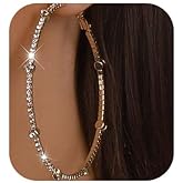 Chargances Large Rhinestone Circle Hoop Earrings Exaggerate Big Crystal Round Earrings Earrings for Women Fashion Wedding Accessories