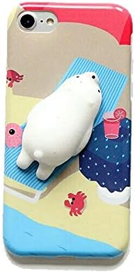 iPhone 6/6s Case, Aigogo 3D Squishy Squishies Cute Kawaii Cartoon Animals Soft Phone Case Cover Release Stress Anxiety For iPhone 6/6s (Polar Bear)