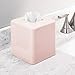 mDesign Metal Square Tissue Box Cover, Modern Facial Paper Holder - Accessories for Bathroom Vanity Countertop, Bedroom Dresser, Night Stand, Desk, Office, End Table - Unity Collection - Light Pink