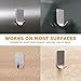 Adhesive Hooks, Heavy Duty Wall Hooks Stainless Steel Ultra Strong Waterproof Hanger for Robe, Coat, Towel, Keys, Bags, Home, Kitchen, Bathroom (Set of 16) (16Pack)