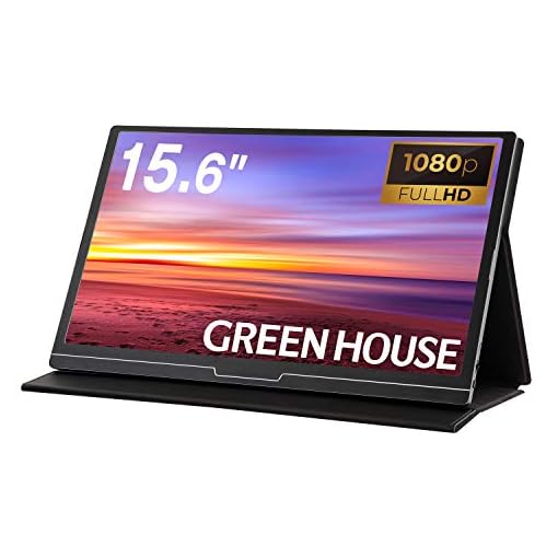 グリーンハウス 15.6型モバイルモニター スピーカー付 フルHD/薄型/広 
