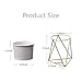 Planter Pots Indoor,6 inch Modern Plants and Planters Garden White Ceramic Round Bowl with Metal Stand for Succulent Planter Cactus (White + Gold)