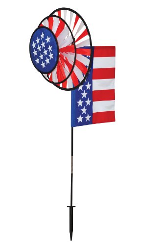 In the Breeze USA Dual Wheel Spinner with Flag