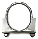 Heavy Duty Saddle Style U-Bolt Muffler Clamps with Anti-Rust Coat and Multiple Uses (5