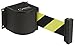 Lavi Industries 50-3015WB/18/SF Beltrac 18' Wall-Mounted Retractable Belt Safety Barrier, Wrinkle Black with Safety Hatch Belt