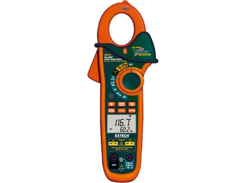 UPC 793950376133, Extech Instruments EX613 Clamp Meter 400A with Dual Type K Inputs and IR Thermometer