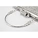 LOVEVOOK Evening Bag Clutch Purse for Wedding with Rhinestones Silver
