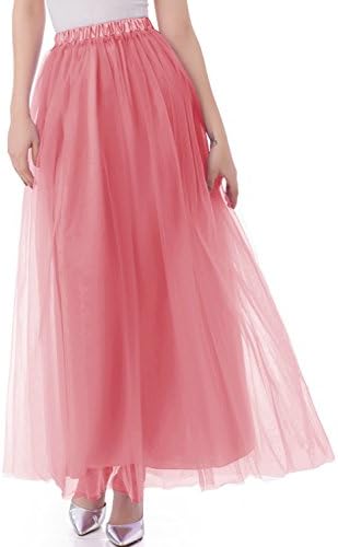 emondora Tutu Tulle A-Line Floor Length Skirt Women Prom Evening Gown Dress up