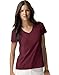 Hanes Women's Nano- V-Neck T-Shirt Maroon XX-Large