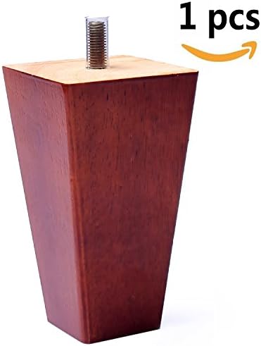 Sweet Melodi Sofa Legs,Tapered 5 Inch Solid Wood Furniture Sofa/Chair/Couch/Loveseat Replacement legs (5 Inches, 1 Pcs)