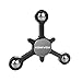 Titanium Alloy Black Fidget Spinner, Creative Metal Figit Hand Toy For 4-10 Years Old, Cool Ideal Brithday Christmas Gifts for Boys, Girls, Teenages, Sisters