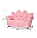 Melissa & Doug Child's Crown Sofa - Pink Faux Leather Children's Furniture