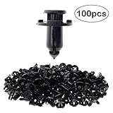 MOTOALL Nylon Bumper Engine Cover Fender Grille Trim Panel Shield Retainer Fastener Rivet Push-Type Clips for 10mm Hole Subaru 90914-0007 (100pcs)
