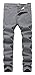 Boy's Dark Grey Skinny Fit Stretch Slim Straight Fashion Jeans Pants,Dark Grey,14 Slim