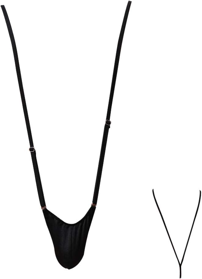 Men Classified Novelty Thong Adjustable Underwear Gifts for Husband Boyfriend in Valentine Day or Birthday, Black