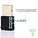LUMAND L001 Mini USB Wifi Adapter Ac 600Mbps Dual Band (2.4G/150Mbps+5G/433Mbps) with WPS Button Wirless Network Card Support for Windows XP/Vista/7/8/8.1/10 (32/64bits) MAC OS