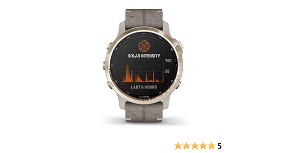 Garmin Fenix 6S Pro Solar m. Veloursleder-Bracelet 20mm, Gris : Amazon.es:  Relojes