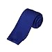 Dan Smith Man Slim Knit Ties Solid Square-Cut Finish Thin Knit Tie Blue Missions Distant-Relatives DAO3E01M Blue Polyester