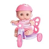 ADORABLE LIL’ CUTESIES BUTTERFLY TRICYCLE SET – 8.5” All vinyl water friendly doll for children Ages 2+ - Designed by Berenguer
