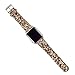 iiteeology Compatible with Apple Watch Band 38mm 40mm 42mm 44mm, Shiny Bling Glitter Leather Band for iWatch SE Series 6/5/4/3/2/1 Women Girls (Gold, 42mm)