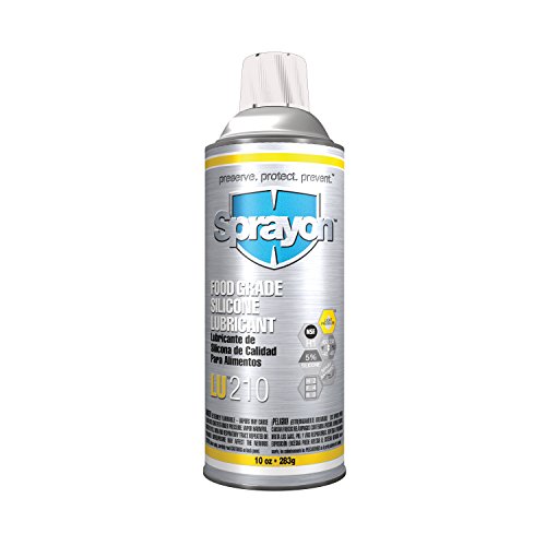 Sprayon S0021000012PK Food Grade Dry Silicone Lubricant Aerosol, 12 oz, Metal (Pack of 12