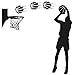 DNVEN DIY Vinyl Basketball Players Shot Silhouette with Basketballs and Basketry Handmade Wall Decals Stickers for Boy Rooms Kids Room