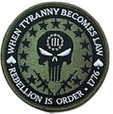 Patch Squad Men's Three Percent Tyranny Punisher Liberty Morale Patch