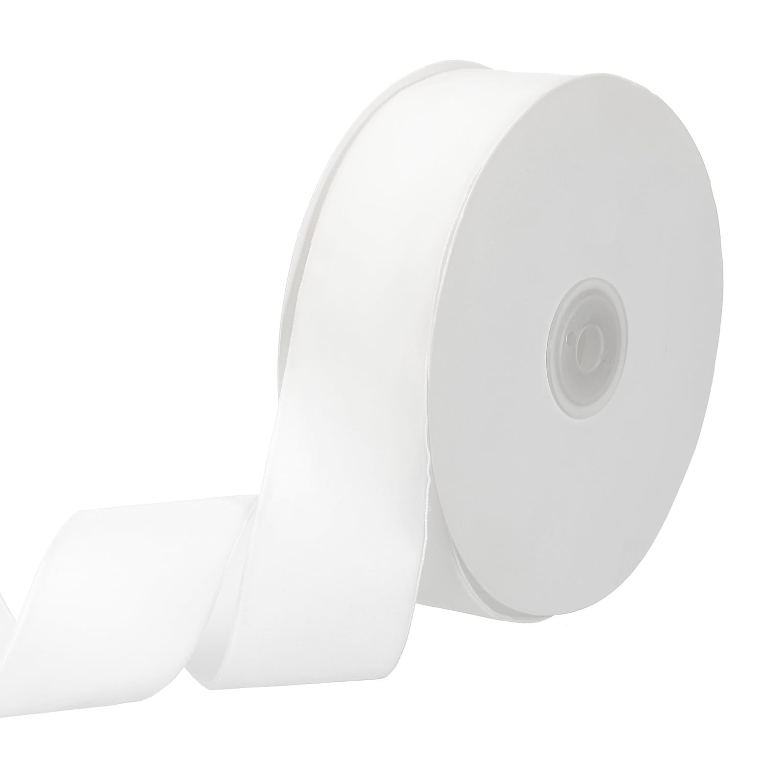 PATIKIL 1.5 Inch x 10 Yards Velvet Ribbons, Single Faced Vintage Velvet Ribbons Spool Perfect for Decor Gift DIY Wrapping Craft Wedding Hair Bow, White