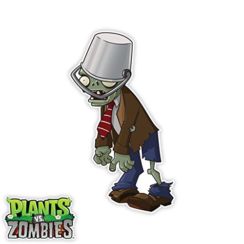 Plants vs. Zombies Wall Decals: Bucket Zombie (7 in x 12 in)