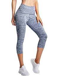 Neleus Women's Yoga Capris Tummy Control High Waist Workout Pants