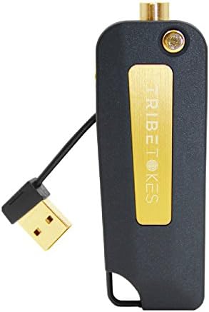 THE SABER 510 Key Box Flip Battery Pen | BUILT IN USB CHARGER! (Gold With Etching)