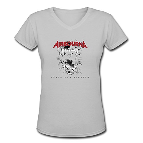 Jiaso Women's Airbourne V-Neck Cotton Tee Shirts Medium