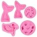 SJ Silicone Fondant Cake Molds, Cupcake DIY Chocolate Decoration Molds - Mermaid Tail Molds(Large+Small) + Mermaid Mold + Seashell Molds + Starfish, Sea Master Molds Clay Molds, Pack of 5